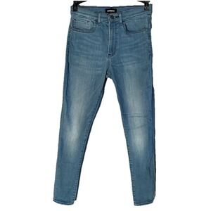 Express Denim Jeans Skinny High Rise Stretch Comfort Waist Light Wash Size 6R